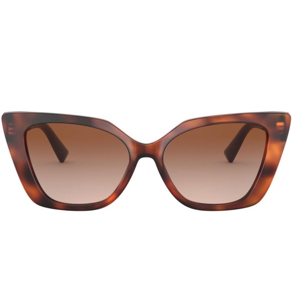 VALENTINO HAVANA/BORDEAUX CAT EYE ACETATE UNISEX SUNGLASSES VA 4073 - Picture 4 of 6